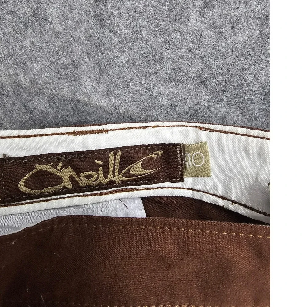 ONeill Mens Brown Cargo Shorts Size 40 NWT Embroidered Logo Surf Utility Style
